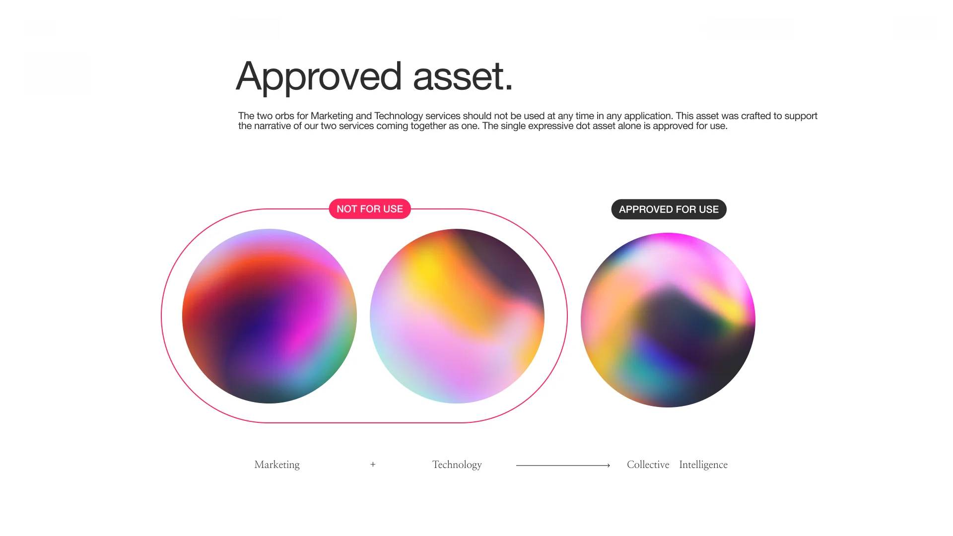 Monks, brand guidelines, approved uses of the Dot mark